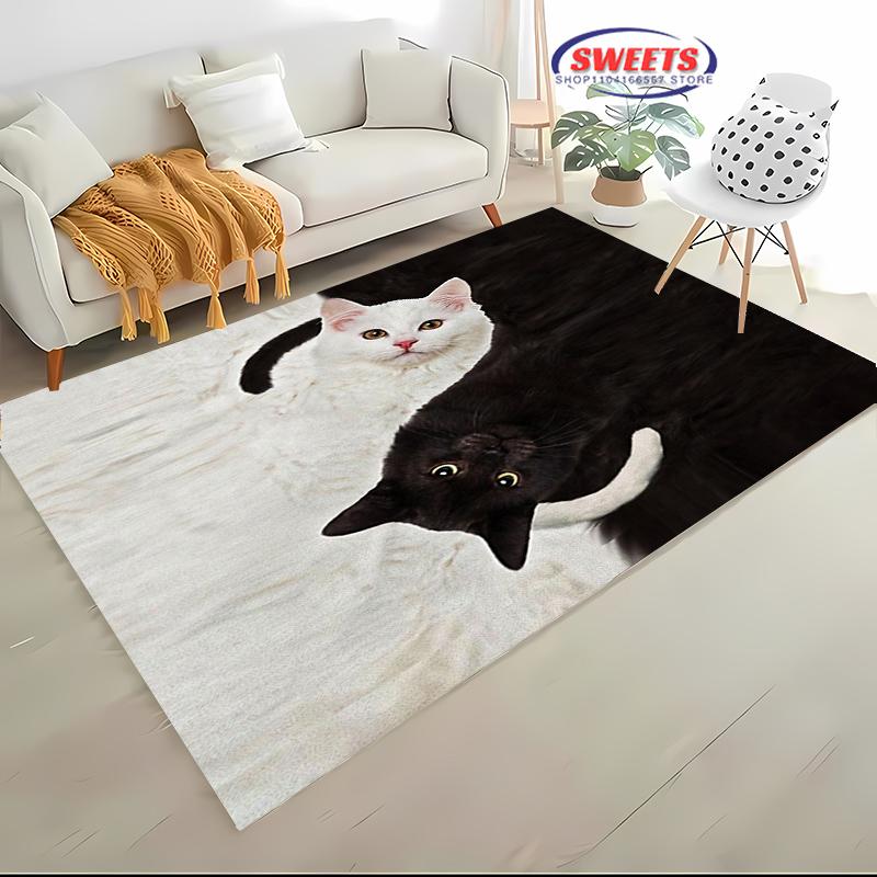 Alfombra Tai Chi Arte Secreto Chino Antiguo, Alfombrilla para Sala de Estar Dormitorio Sofá Cocina Felpudo Decoración, Alfombrilla Duradera Antideslizante para Suelo de Niños