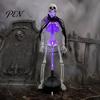 Halloween Party Supplies 2Pcs Solar Skeleton Yard Stake, LED Garden Lights, Waterproof Ornaments Realistic Skull Figurines for Outdoor Lawn