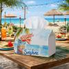 1pc Coastal Mason Jar Tissue Holder - Vibrant Summer Beach Design Napkin Storage Container, Ideal for Rolls/Facial Tissues/Single Sheets, Versatile St