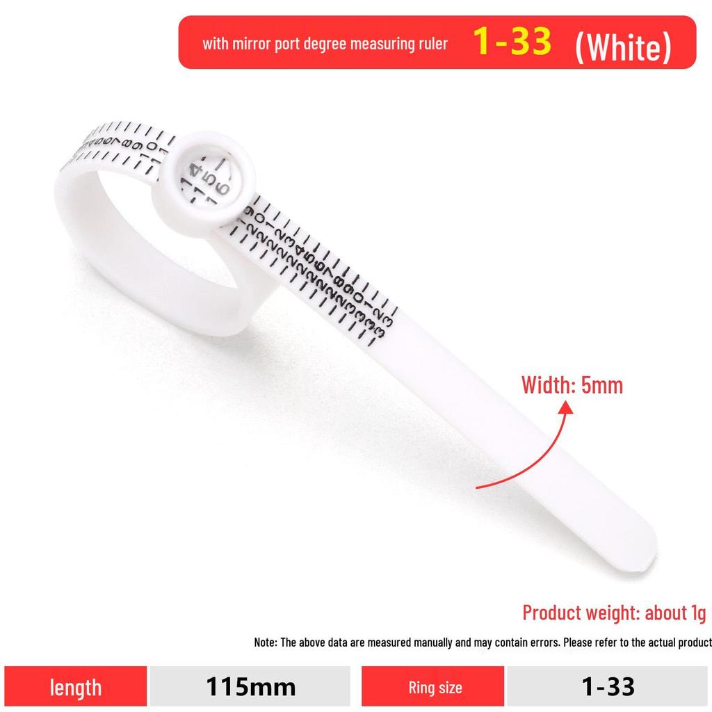 Ring Sizer with Magnifier Measuring Tape - Soft Belt-Style Finger Size Ruler Tool