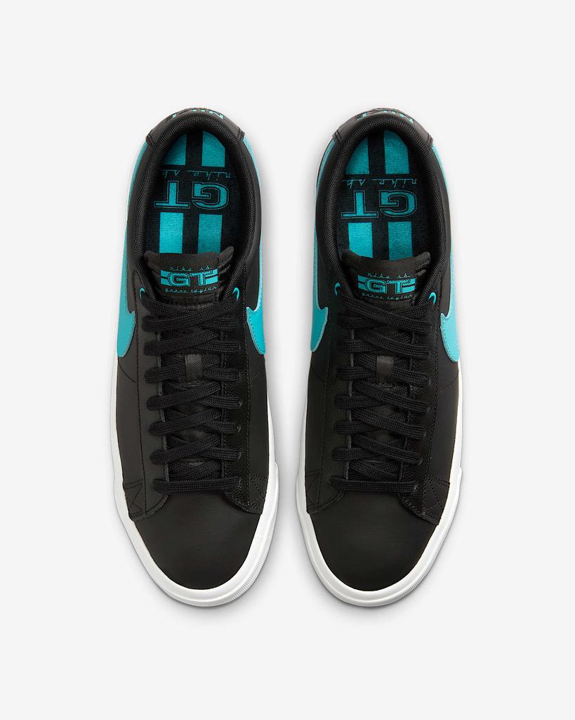 DV1226-001 Nike SB Blazer Low Pro GT Black Black Summit White Dusty (Men's)