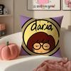 Witty Satirical American Cartoon DDaria Cushion Cover Pillowcase Short Plush Invisible zipper Room Sofa Cushion Cover