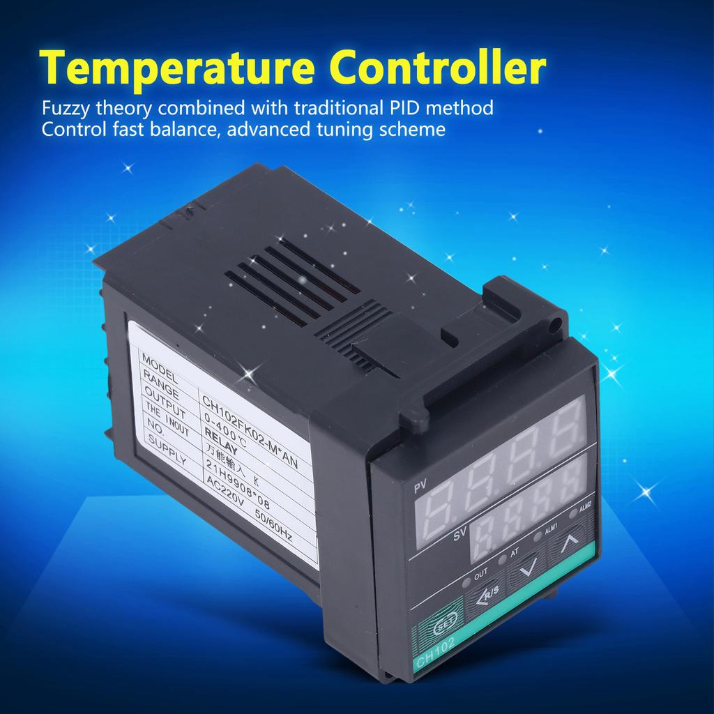 PID Temperature Controller Intelligent Digital Thermostat K Type CH102FK02-MxAN AC220V