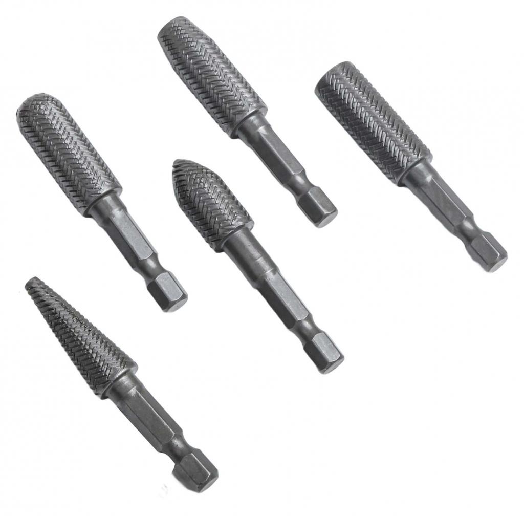 Hex Shank Rotary Steel File Drill Bits Burrs Grinding Grooved Sanding Engraving