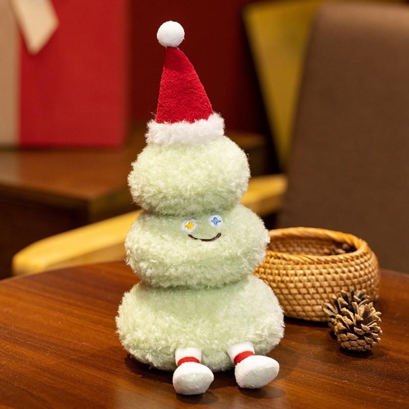 Santa Hat Plush Doll With Short Pile Plush For Holiday Room Decoration And Gifts RedHat