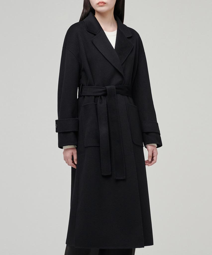 Musinsa Standard Woman Women'S Cashmere Blend Handmade Robe Coat [Black]