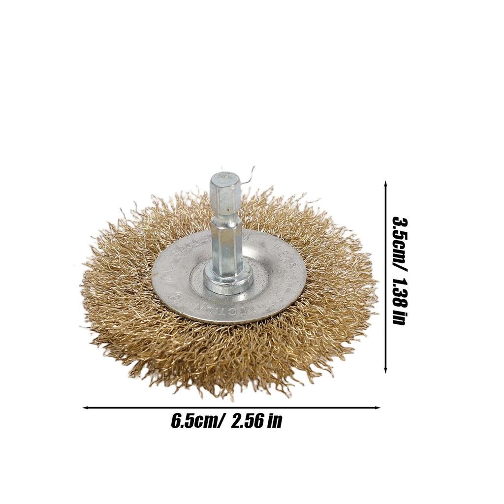 Hex Handle Electric Steel Wire Brush Stainless Steel Wire Brushes Silver Gold Rust Removal Polishing Wheel Brush Cleaning Tools