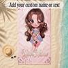 Beach TowelOlivia Rodrigo Custom Name Text Personalized Soft Towel for Beach Pool Indoor Home Decor Gift