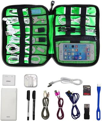 Kabelorganisatör Förvaringsväskor System Kit Fodral USB Datakabel Hörlurssladd Penna Powerbank Digitala Prylar Enheter Reseväskor