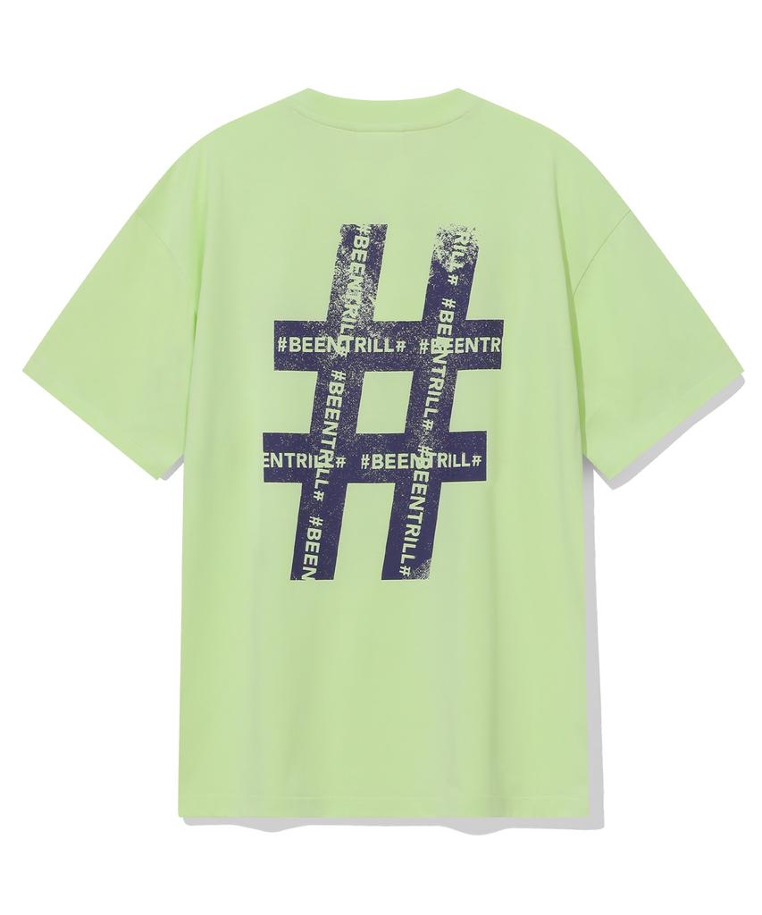 BEENTRILL Roller Painting Hashtag T-Shirt (Neon Yellow)