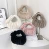 Doce estilo meninas pele fofa inverno estilo quente compacto portátil simples namoro bolsas