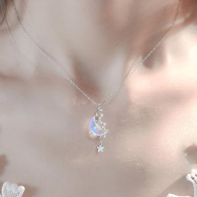 Kvinners Halskjede Måne Stjerner Rhinestones Smykker Enkelt Delikat Anheng Halskjede Smykker Gaver