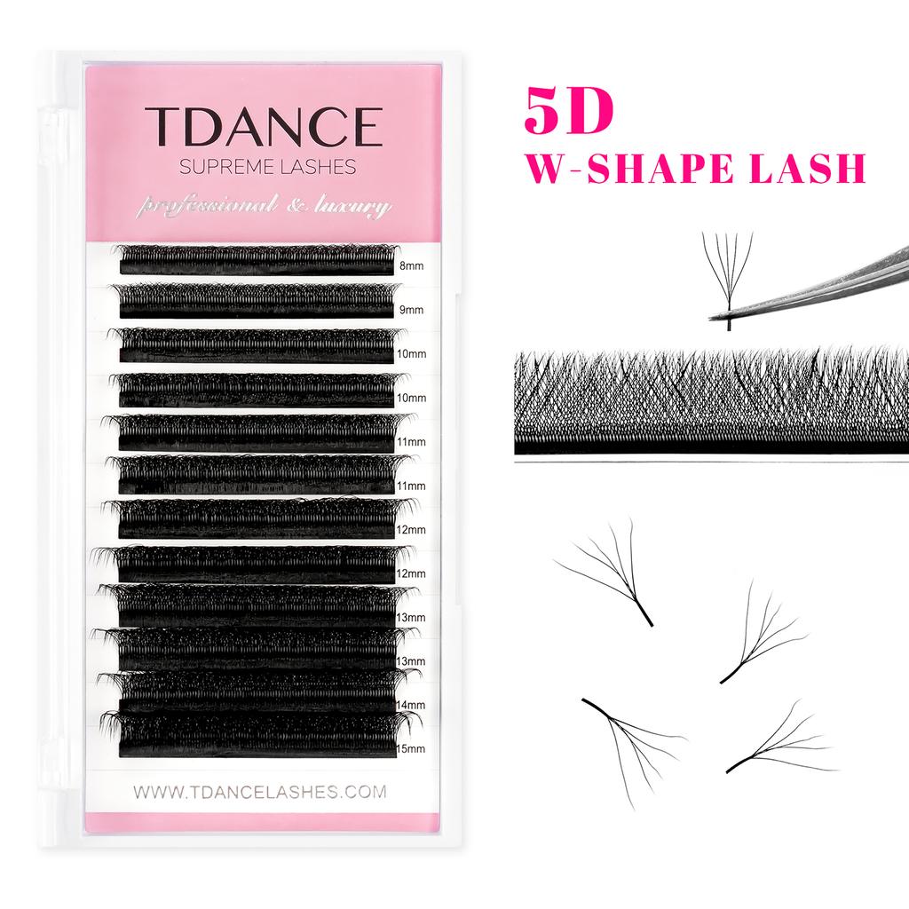 3D 4D 5D 6D Vorgefertigte Fans Wimpernverlängerung W Style Faux Mink Natürliche Soft Bloom Lash Automatische Blüte Volumen Wimpern
