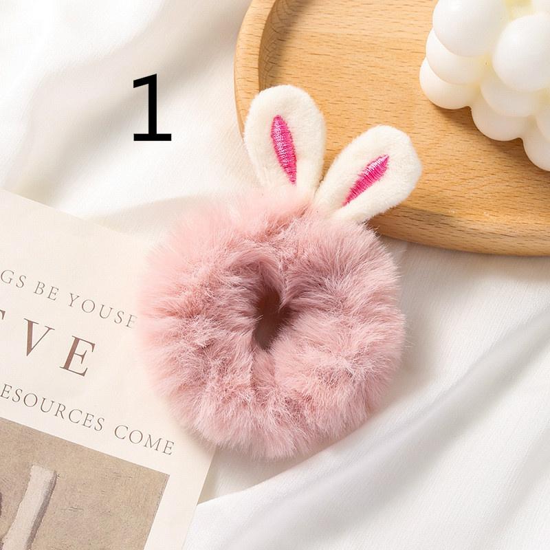 Autumn and Winter Rabbit Ears Fluffy Hair Ring Tied Hair Female Hair Head Rope