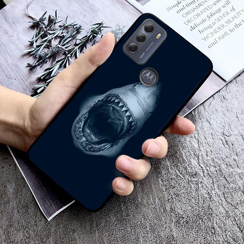 Whale Shark fisch Telefon Fall für Motorola Moto E7 Plus E32 E20 E40 Rand 20 Lite G22 G52 G20 G30 G100 G60 g50 G10 G Pure G Stylus