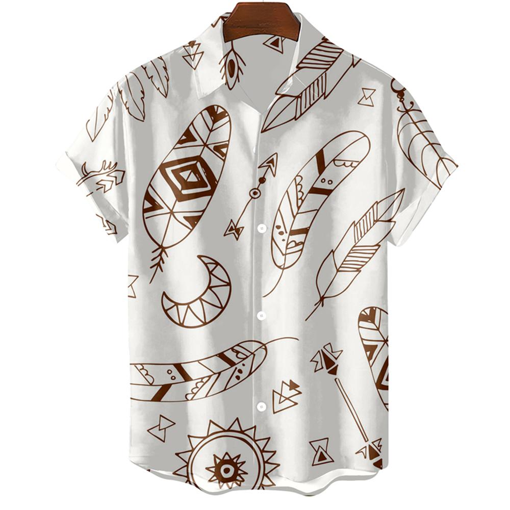 Mode Original Herrenhemd Hawaii Lässig Herren Slim Fit Kurzarm Oberteile Übergröße Einfach Federdruck Camisa MasculinaA