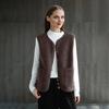 Women's Fleece Vest Button Down Sleeveless Jacket with Pockets Casual Oversized Fuzzy Vest Fall Winter Outerwear