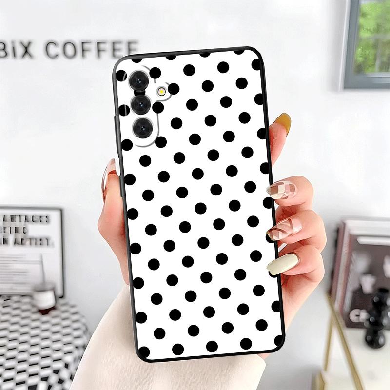 Polka Dots Art Fashion Desgin Soft Phone Case for Samsung A17 A37 A57 A16 A26 A36 A56 A15 A25 A35 A55 A14 A24 A34 A54 A13 A23 A3