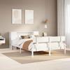 VidaXL Bunk Bed Without Mattress White 140x200 Cm Solid Pine Wood, Bed, Bedroom Furniture, Bed with Storage, 3321775