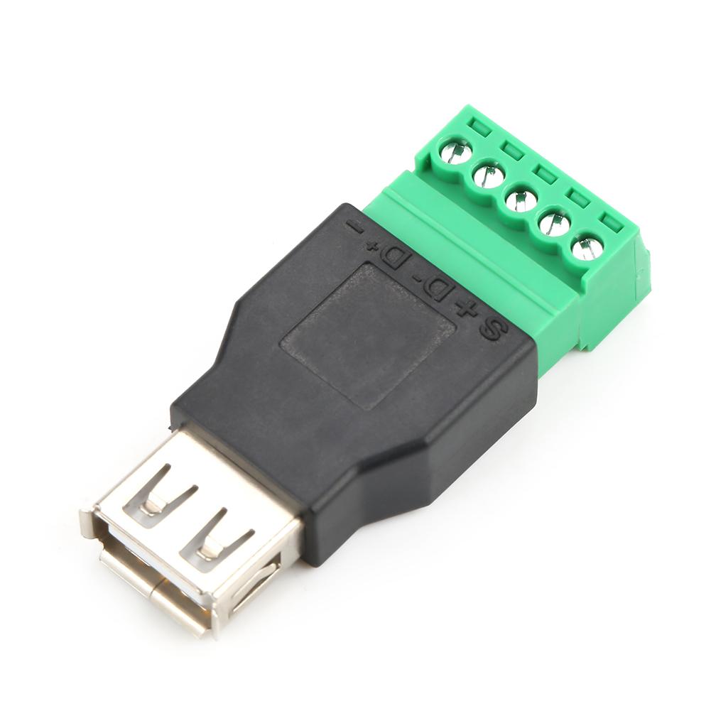 

2 шт. Quicklink Solderless Type A Female USB Terminal Adapter Converter