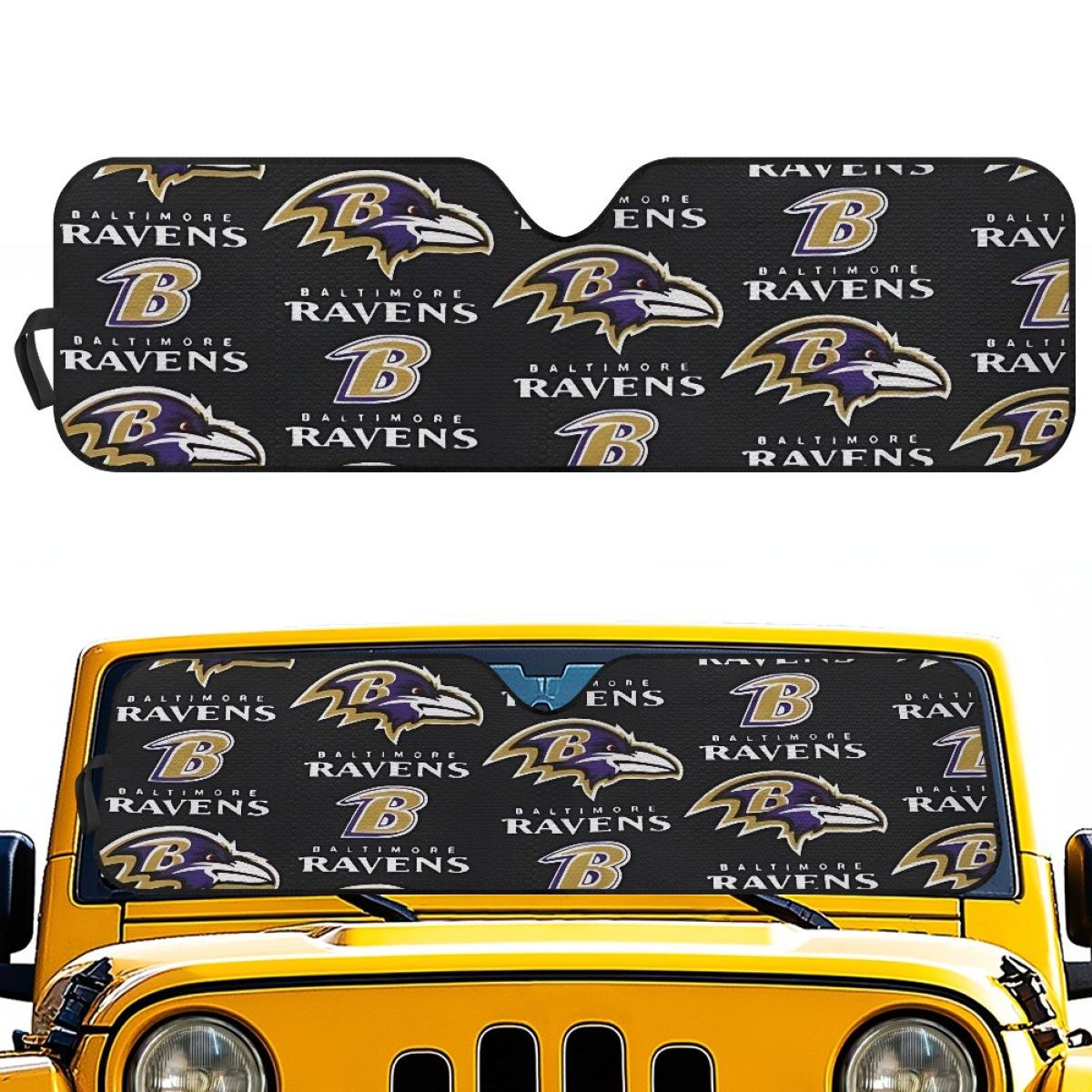 Baltimore Ravens Custom Logo Car Sun Visor - Heat Insulation Block, Order from 1 Piece