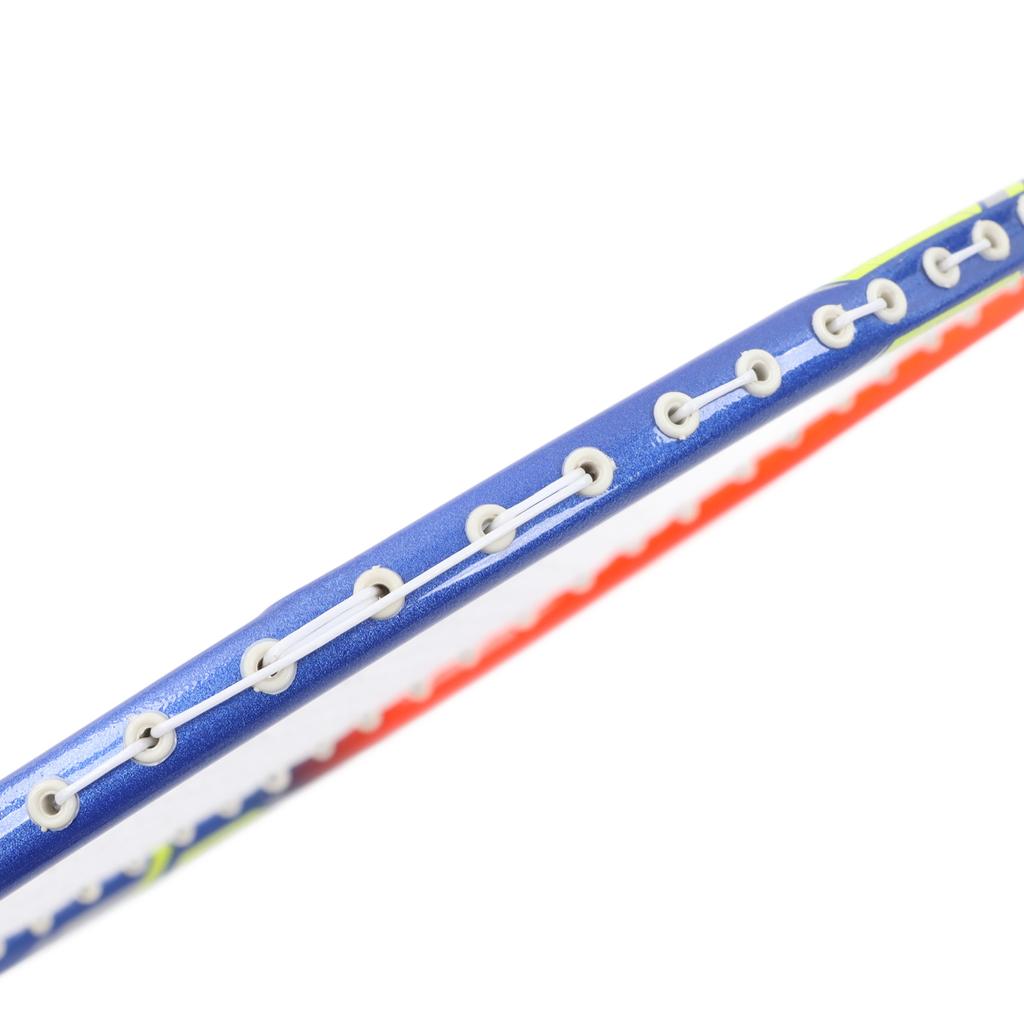 2 Pcs Badminton Racket Ferroalloy One Piece Skidproof Handle Orange Badminton Racquets Set for Beginner Professional