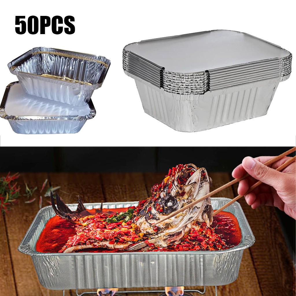 Buy Foil Pans With Lids Aluminum Pans with Covers Disposable Food