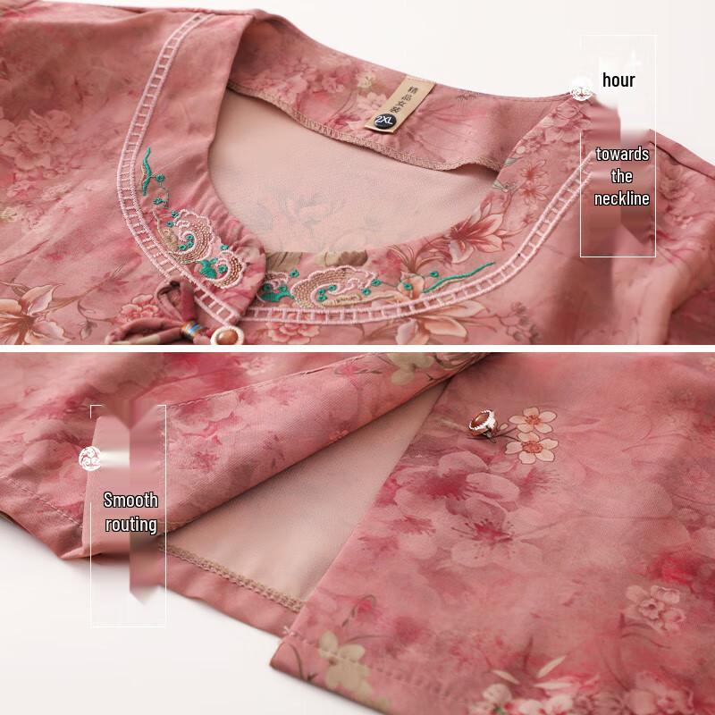 Women's Mid-Aged & Elderly Breathable Summer Shirt Set