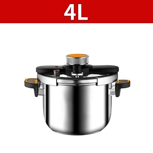 4L/6L Pressure Cooker Stainless Steel Explosion-proof Pressure Pot Cooking Pressure Cooker Easy Use Induction Kitchen Cookware