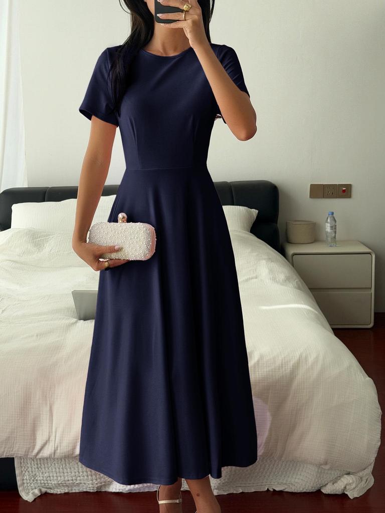 European Elegant Sexy Short-Sleeve Evening Gown for Women – Spring/Summer 2026 Collection