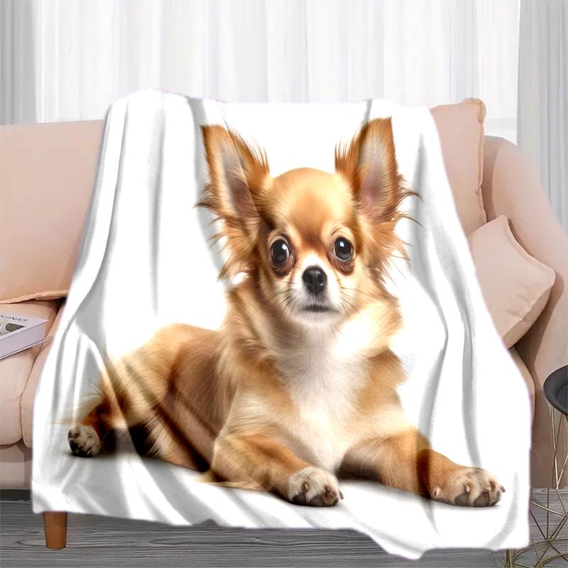1PC Dog cute printed blanket, all season lightweight home office outdoor nap multifunctional blanket A10