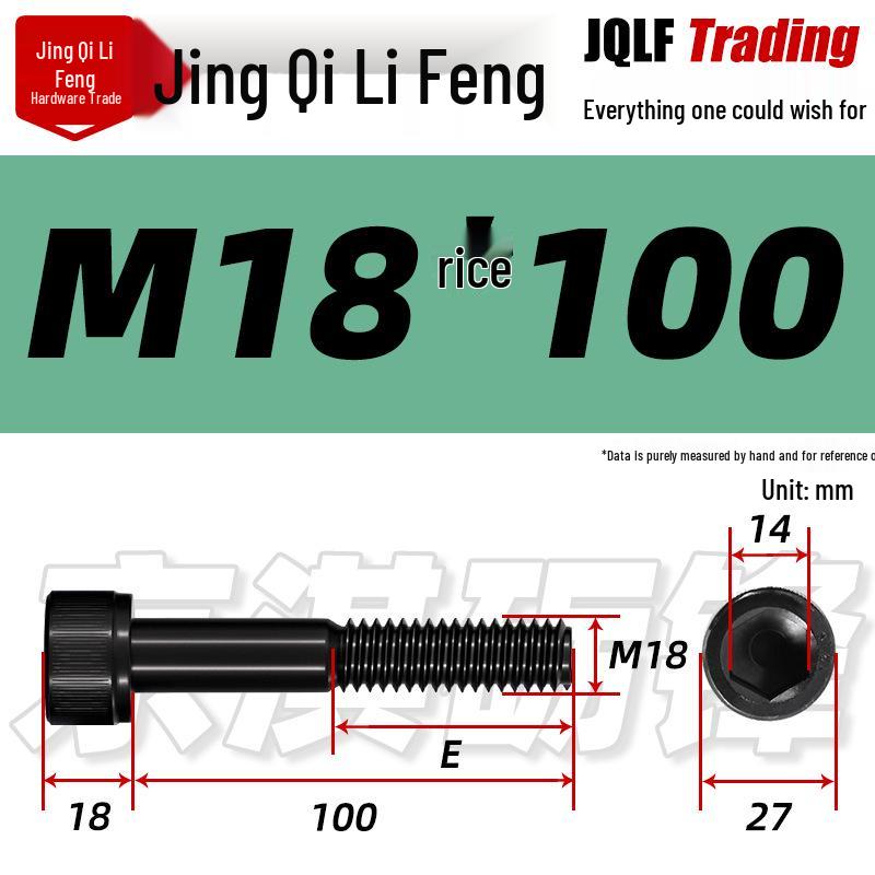 M6-M24 High-Strength Black Hex Socket Reverse Thread Cap Screw
