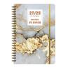 Flower Theme Cover 3-Year Plan Book Spiral Bound Multi-Year Agenda Notepad  School Supplies