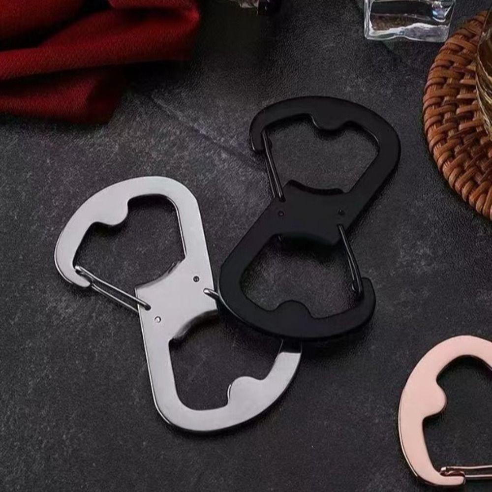 Stainless Steel 8-shaped Carabiner Bottle Opener Outdoor Backpack Clasps Camping