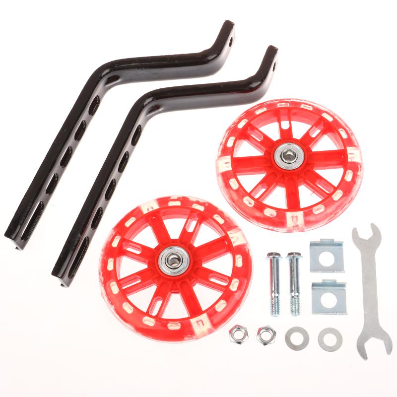 Rotelle di Allenamento per Bicicletta Bambini Ruota Lampeggiante Silenziosa per Bicicletta Kit di Montaggio Stabilizzatore per Bicicletta per Biciclette per Bambini da 12/14/16/18/20 Pollici