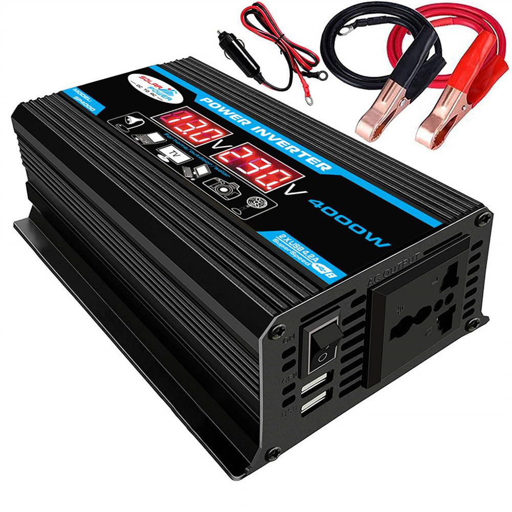 Car Power Inverter LED Display 300W 12V To 220V/110V Converter Charger Adapter Dual USB Voltage Transformer