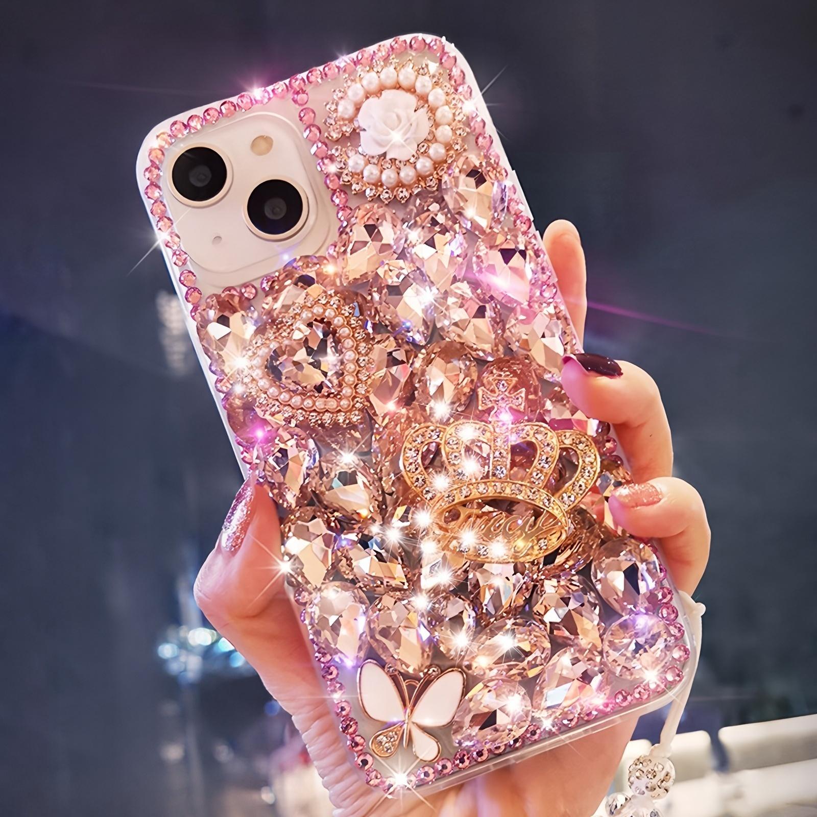 

Glitter Rhinestone Phone Case For XiaoMi RedMi 14C 13C 13 12 11A 10C 9C 9A A5 A3 A3X K70 Ultra Bling Crystal Crown Butterfly Pearl Flower Design RedMi A5 (Europe)