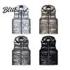 Breathable Vest Coat Comfortable Down Sleeveless Zipper Collar Hooded Men Stand Closure Winter Outwear