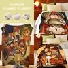 Animation Over The Garden W-Wall Throw Flannel Throw Blanket, Lightweight Cozy, Durable Washable Cute Cool