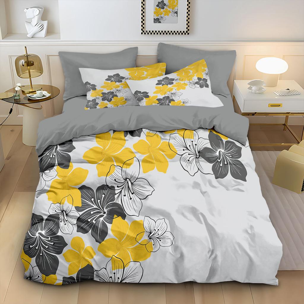 High-quality Printing Duvet Cover Set,Retro Print Bedding Set with Pillowcases 75*50cm for Adult Kids,Gifts for family members