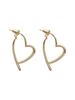 Simple Temperament Love Silver Needle Earrings New Trendy Retro Earrings Women's High-end Niche Design
