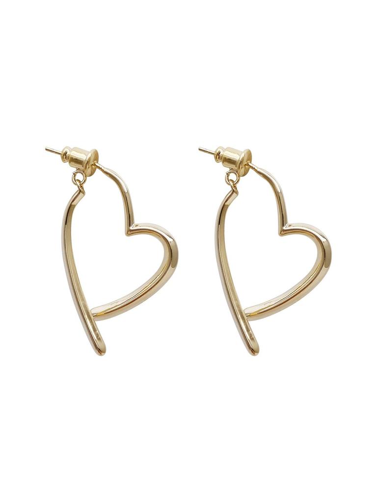 Simple Temperament Love Silver Needle Earrings New Trendy Retro Earrings Women's High-end Niche Design