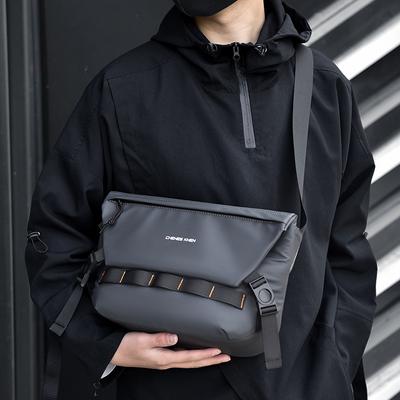Borsa a tracolla da uomo, borsa da strada di grande capacità, multi-scomparto, anti-schizzi, borsa a tracolla casual, multi-funzione