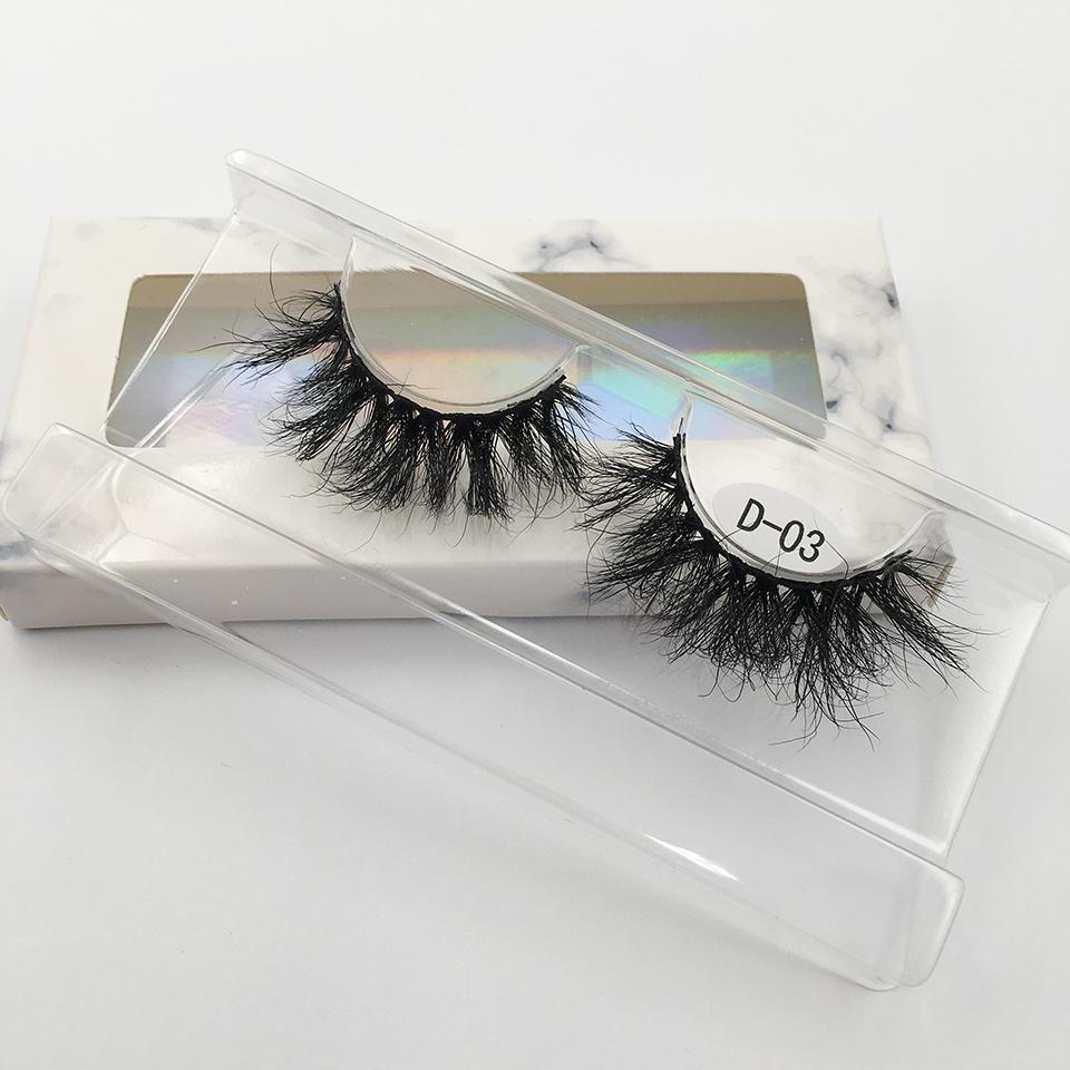 RED SIREN Fluffy Lashes Mink 25mm False Eyelashes Makeup Long Natural Volume 3d Eyelashes Extension Wholesale Mink Eyelashes