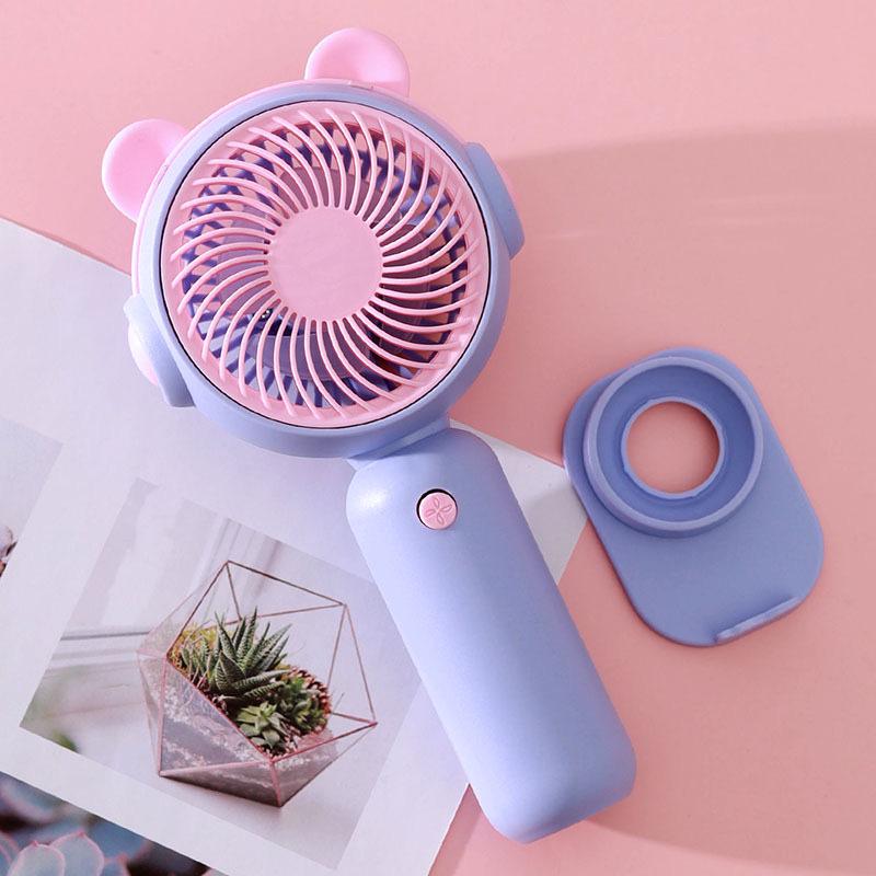 Compact USB Rechargeable LED Handheld Fan - Portable Electric Gift Fan