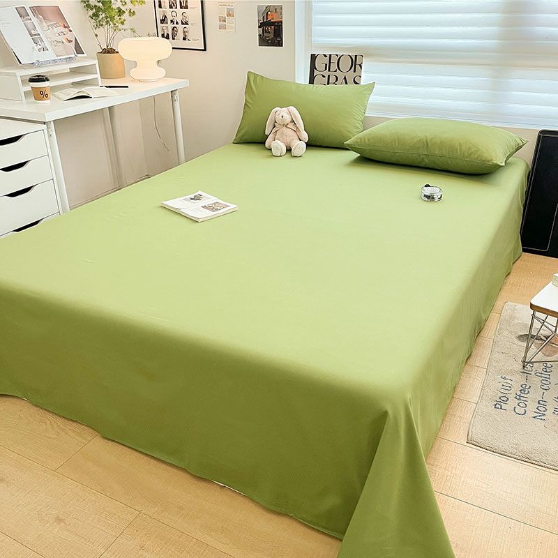 New Ins Style Plaid Thick Skin-friendly Bed Sheet, Simple Bedding for Student Dorm Single & Double Bed