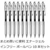 Pentel Ballpoint Pen Gel Ink Gel Infree 0.7mm Clear Shaft BL77TL-A Black 10pcs