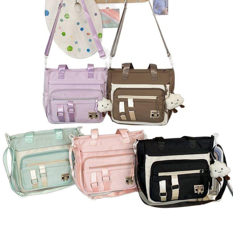 Schoolbag Mori ins Simple contrasting colors Large capacity High value Versatile schoolbag Junior high school students College students Backpack