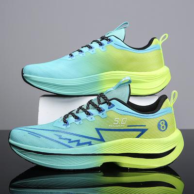 Laufschuhe Damen Leicht Weich Sportschuhe Herren Dicksohlig Schnürschuh Air Mesh Atmungsaktiv Lässige Sportschuhe Herren