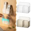 Double Grid Remote Control Storage Box Wall-mounted Transparent Home Mobile Storage Shelf Multi-function